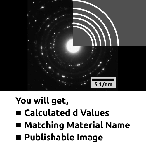 SAED Calculations with Reference Material Matching